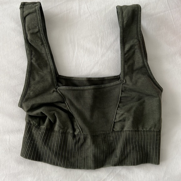 Free People / FP Movement Good Karma Square Neck Bra - Green - XS/S - Picture 2 of 4